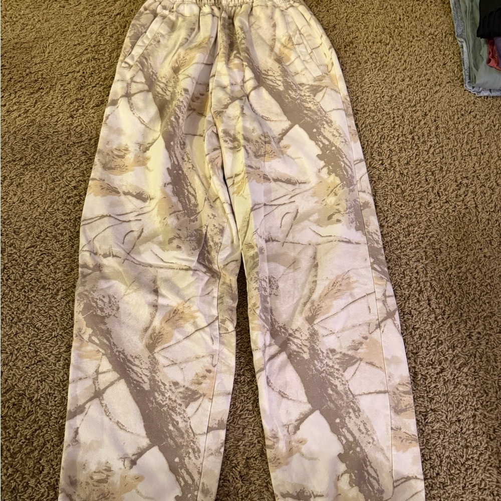 Elegant Beige and Brown Straight Leg Women's Pants